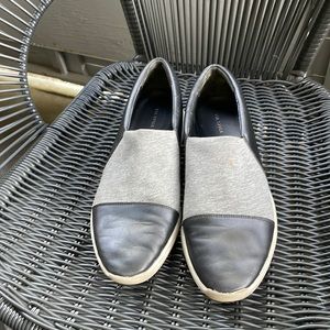 VIA SPIGA LEATHER AND FABRIC SLIP ONS